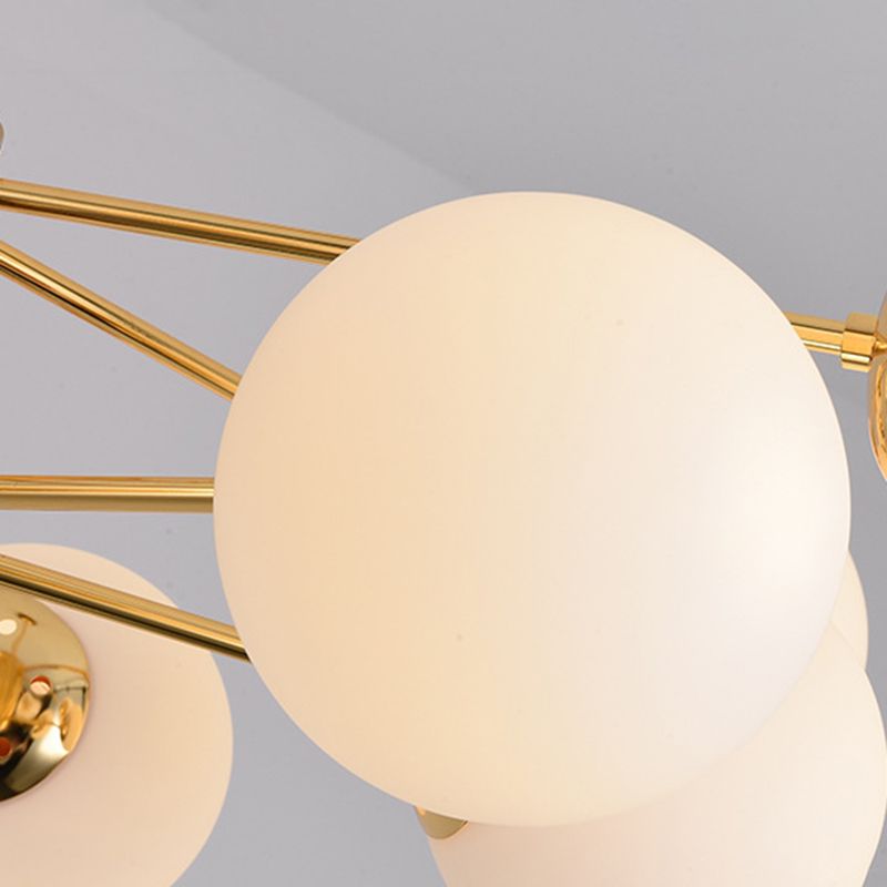 Sputnik lampadario lampada a sfera vetro soggiorno illuminazione a sospensione in oro