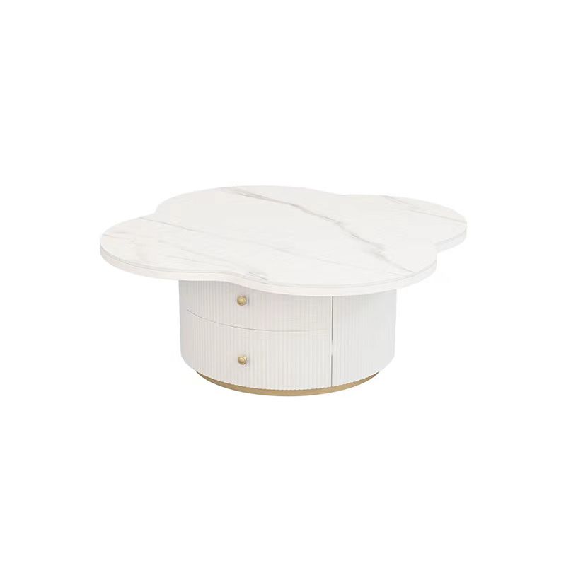 Contemporary Coffee Table Pedestal Slate Coffee Cocktail Table