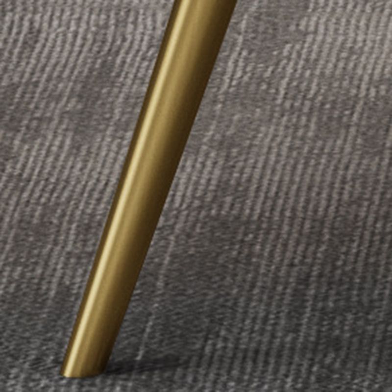 Glam Parsons Chair Faux Leather Kitchen Dining Chair with Metal Legs