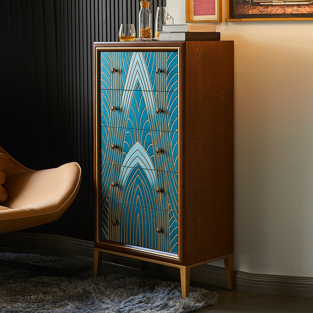 Classic Glam Storage Chest Solid Wood Dresser , 15.21 Inch Width