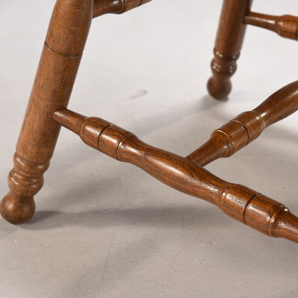 Country Solid Wood Square Dining Chair Slat Back Dining Side Armless Chair