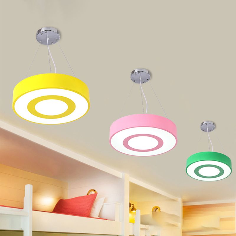 Makkaronfarbene Lollipop hängende leichte Kinder Acryl -LED -Anhänger Licht für Pflegezimmer