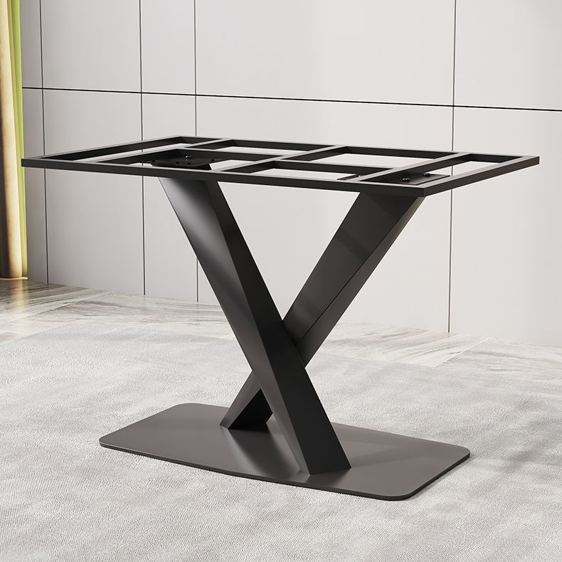 Designer Rectangle Dining Table Set 1/4/5/6/7 Pieces Gold Stone Top Dinette Set