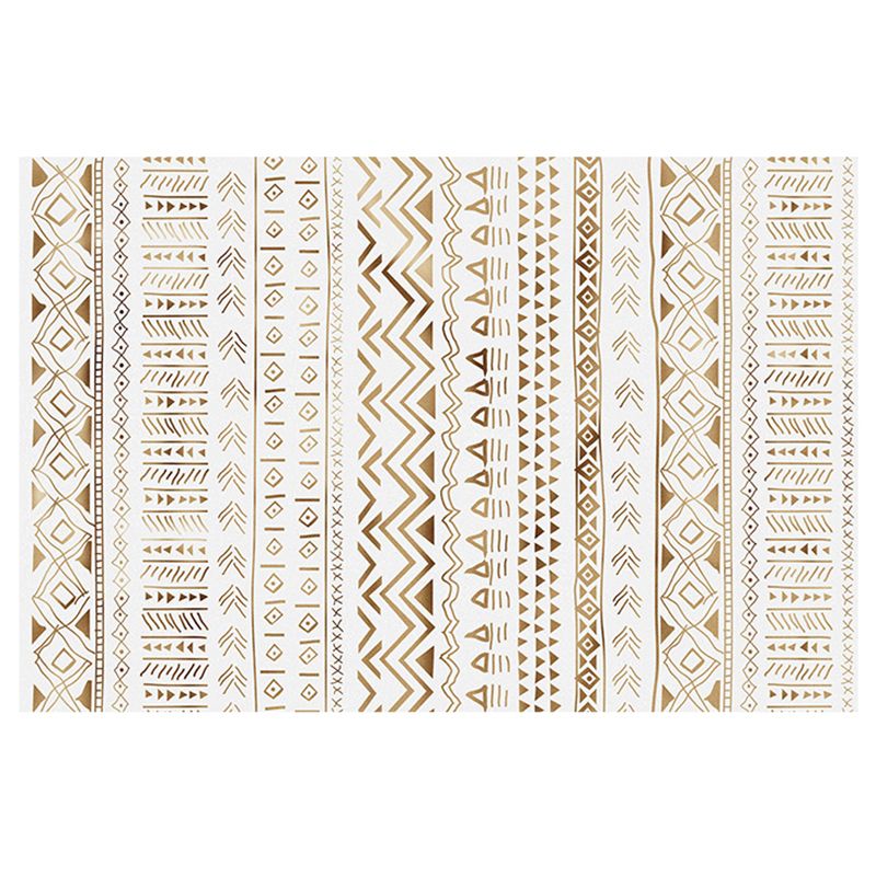 Vintage Southwestern Print Rug White Tone Polyester Area Tapijt Non-Slip Backing Rug voor de woonkamer