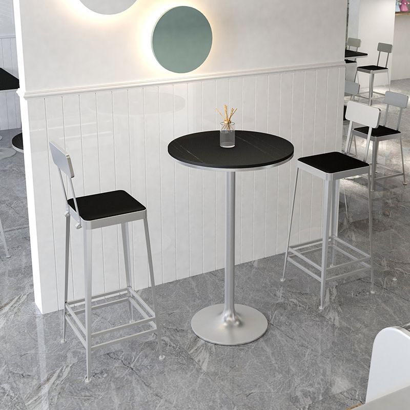 Nordic Style Barstool Indoor Metal 4 Legs Bar Stool for Coffee Shop
