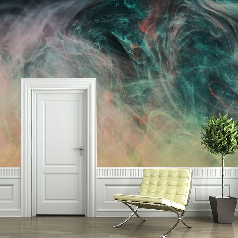 Modern Style Ink Fusion Mural Mildew Resistant Wall Covering for Bedroom Decor