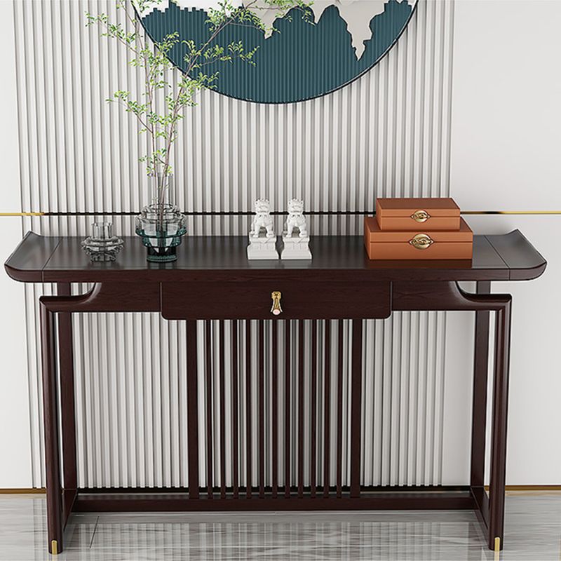 Rectangle Shape Contemporary Console Table Brown Wooden Console Sofa Table