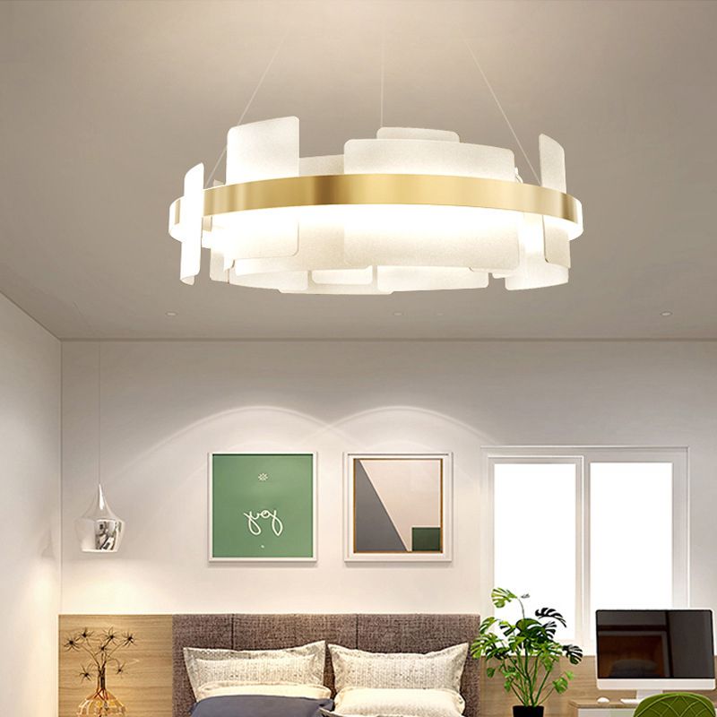 Gold Nordic Chandelier Acrylic Led Pendant Light for Living Room Bedroom