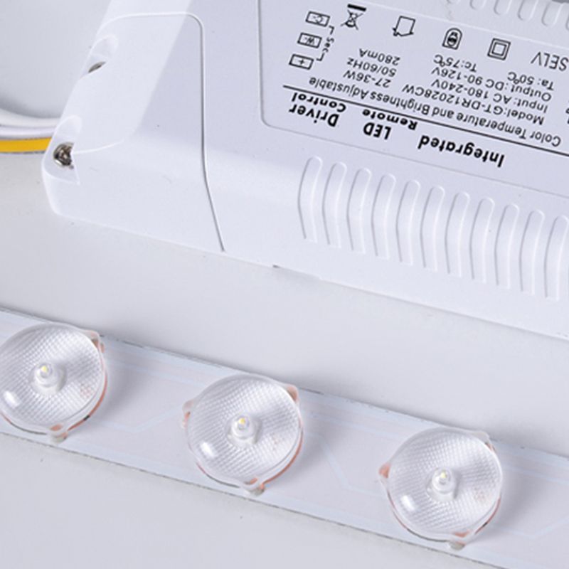 Round Shape LED Ceiling Lamp Macaroon Modern Simple Style Iron Flush Mount for Dining Room