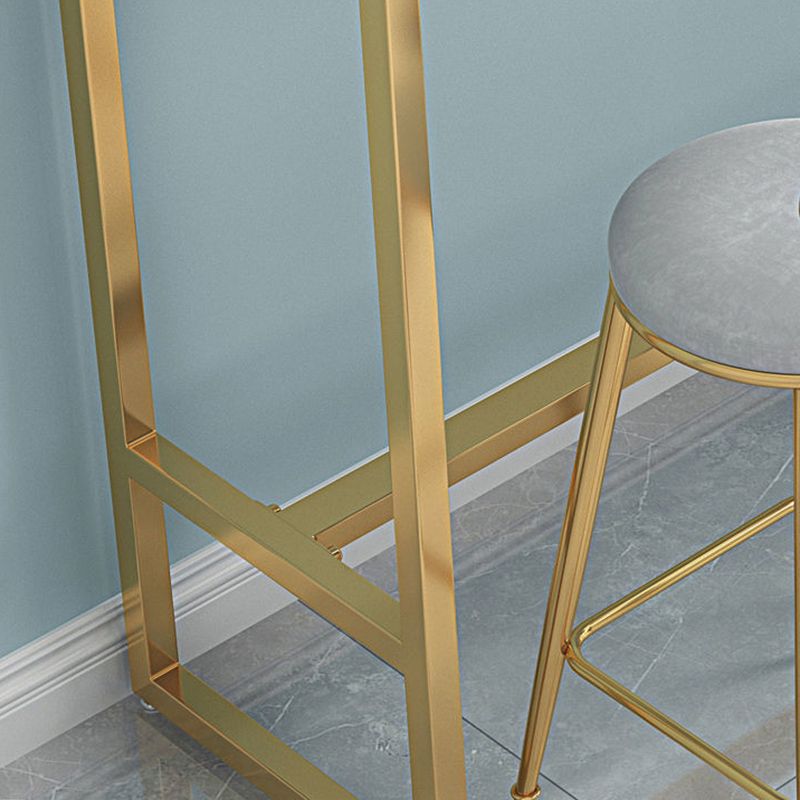 Rectangular Bar-height Table Stone Top Bistro Pub Table for Patio Use