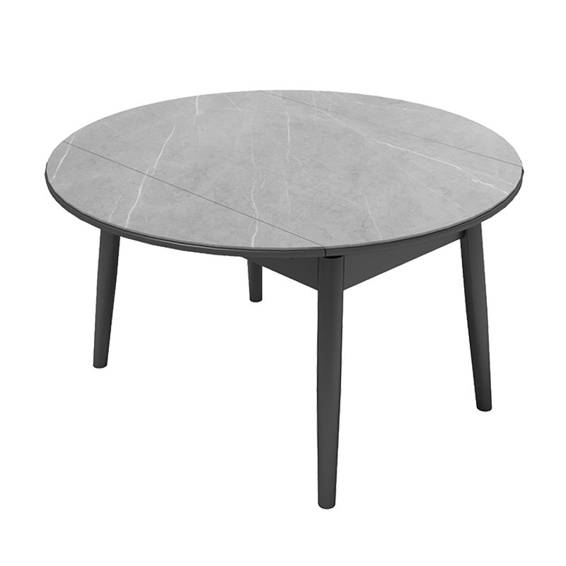 Modern Style Sintered Stone Dining Table Round Table with 4 Legs for Home Use