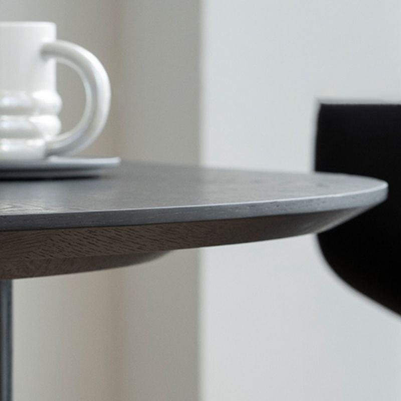 Simplicity Style Dinette Table Solid Wood Oval Dinner Table in Black