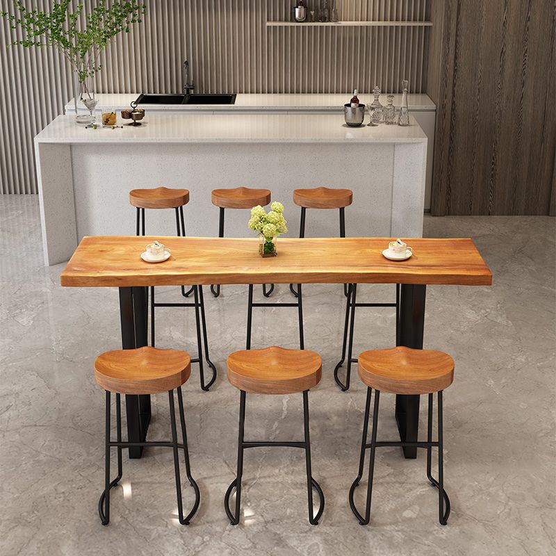 Modern Rectangle 1/3/7 Pcs Pine Wood Bar Set for Living Room