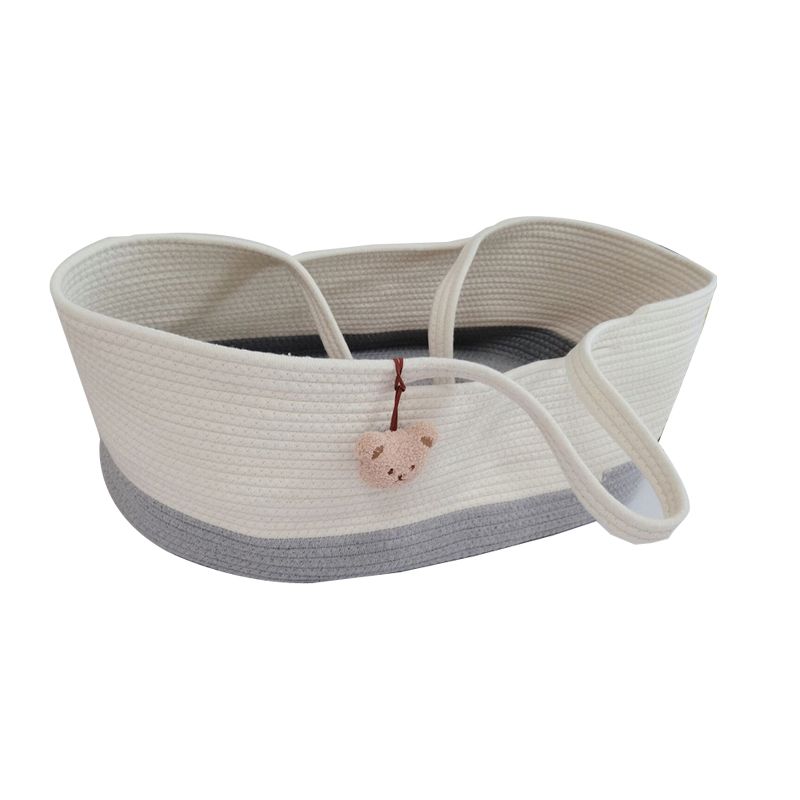 Portable Oval Crib Cradle Folding Moses Basket for Newborn and Baby