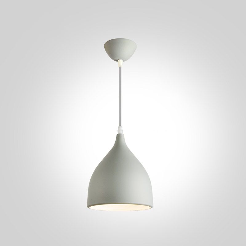 Metal Bowl Shape Hanging Lights Modern Macaron Style 1-Light Pendant Light for Bar