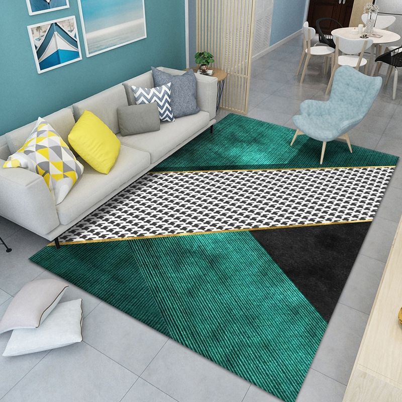 Simplicity Geometric Patterns Indoor Rug Stain Resistant Area Carpet for Home Rug