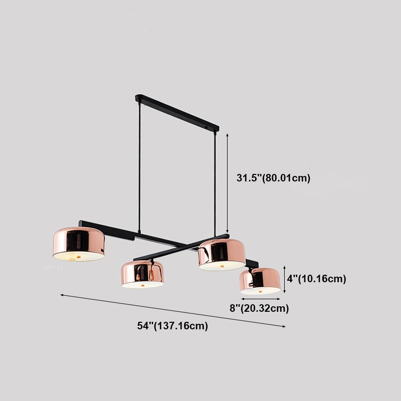 Modern Style Dome Shape Island Lights Metal 4 Light Island Lighting Ideas