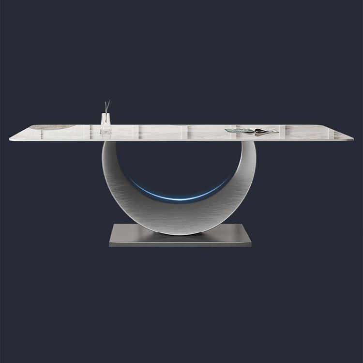 Modern Style Sintered Stone Rectangle Table Set 1/4/5/7 Pieces Dining Set