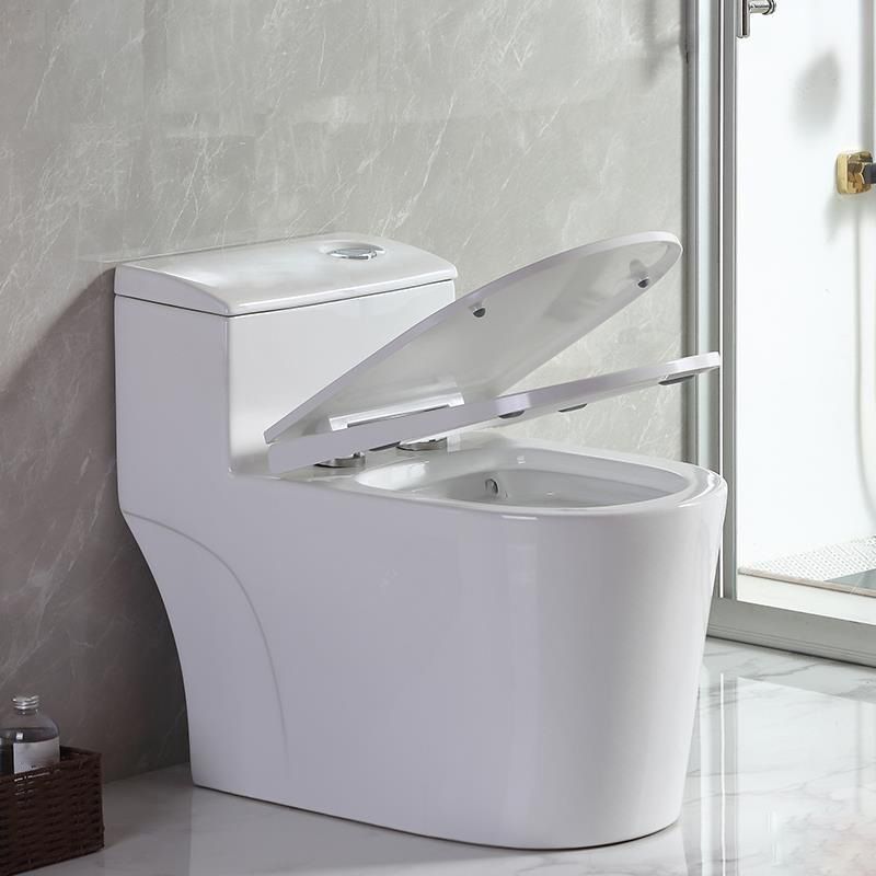 Contemporary Floor Mount Flush Toilet White Ceramic Urine Toilet for Bathroom