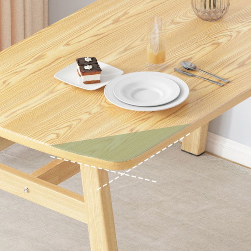 Glam Style Dining Wood Table Dining Rectangle Table for Home Use