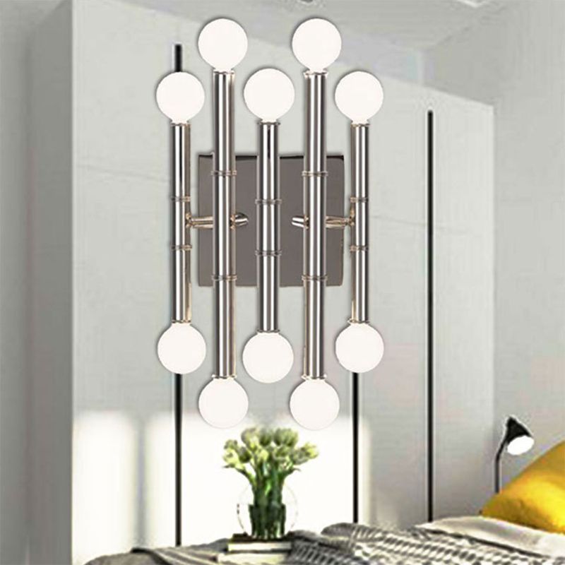 Tubos Apliques de pared metálicos Fixes de iluminación Estilo moderno Luz de pared de 10 luces