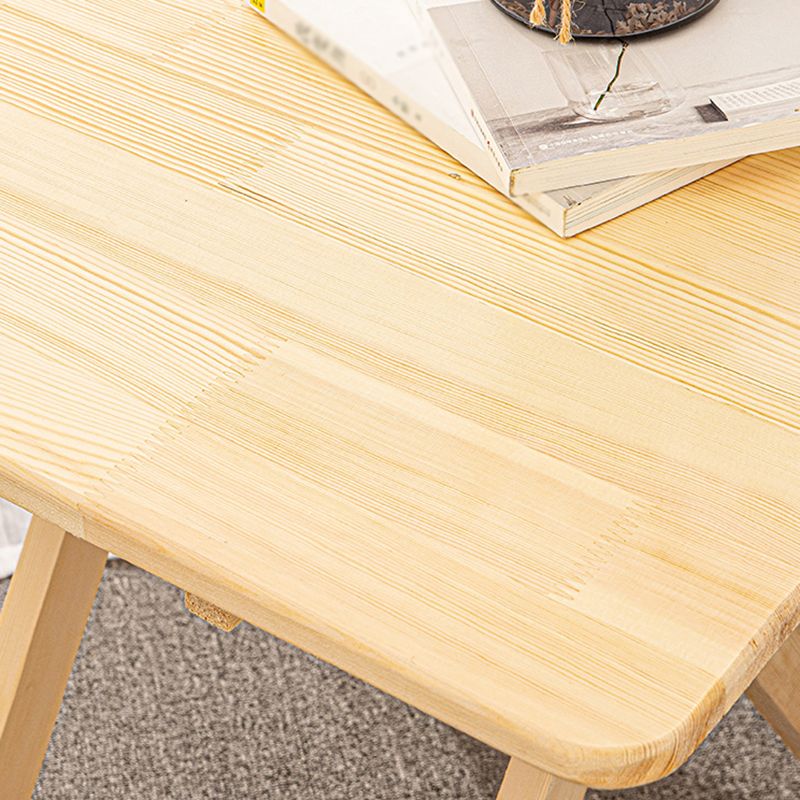 Contemporary Dining Room Wood Table Natural Pine Folding Table
