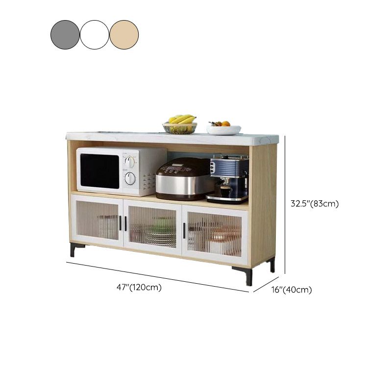Modern Style Kitchen Island Table Double Sided Cabinet Kitchen Island