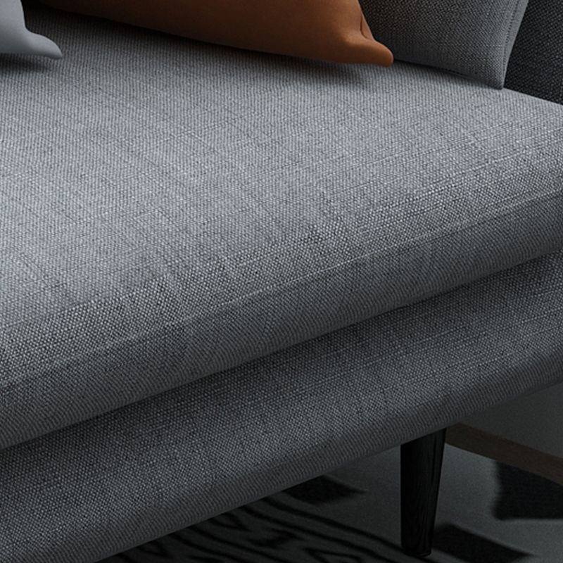 Contemporary Fabric Loose Back Sofa 31.5"High Pillow Top Arm Sofa for Apartment