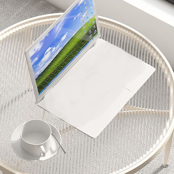 Iron 3 Legs Rectangle Cocktail Table Round Glass Top Coffee Table