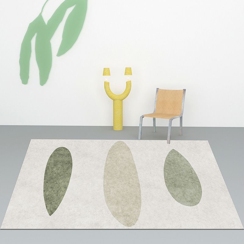 Light Green Color Lump Carpet Modern Polyester Carpet Washable Carpet for Drawing Room