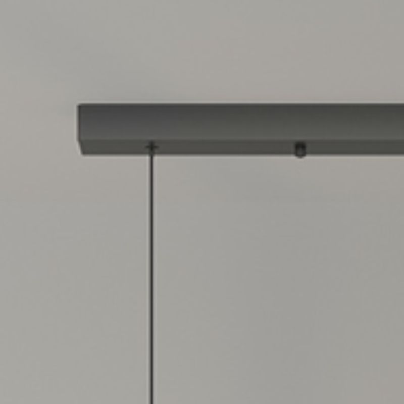 LED Island Lamp Strip Shape Island Hanging Lamp with Silica Gel Shade for Dining Room