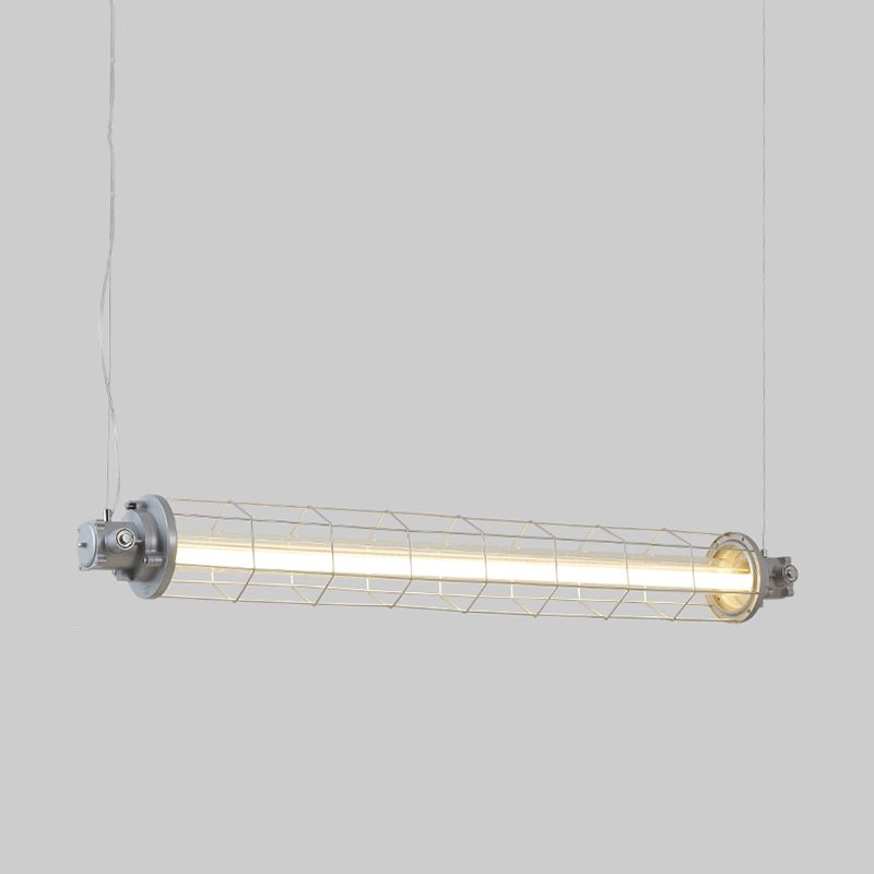 Industrial Style Aluminum Hanging Lamp Cylinder Shape Island Light Fixture for Living Room