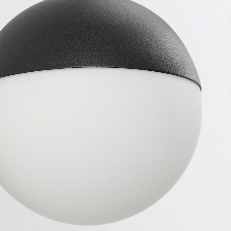 Glass Black and Gold Wall Lamp in Modern Simplicity Iron Globe Wall Light for Interior Spaces