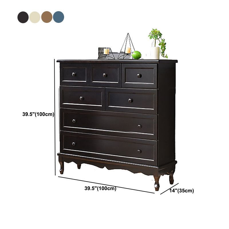 Mid-Century Modern Wood Accent Chest with Drawers 13.77" Wide Side Cabinet