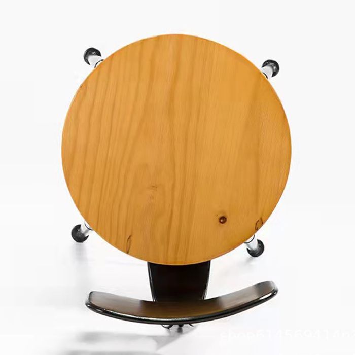 Industrial Style Bar Stool Iron Solid Wood Adjustable Restaurant Cafe Counter Stool