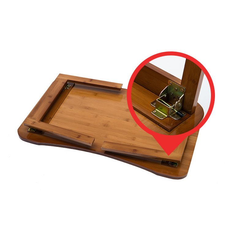 Modern Brown/Oak 4 Legs 1 Coffee Table Geometric Folding Table for Living Room