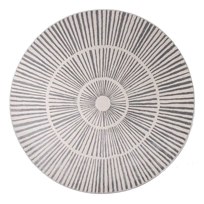 Simplicity Apricot Carpet Modern Round Rug Polyester Stain Resistant Rug for Living Room