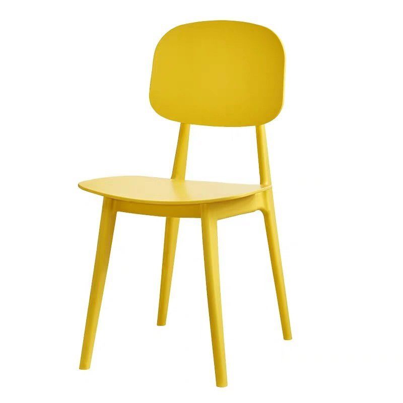 Scandinavian Open Back Dining Chair Plastic Armless Dining Side Chair