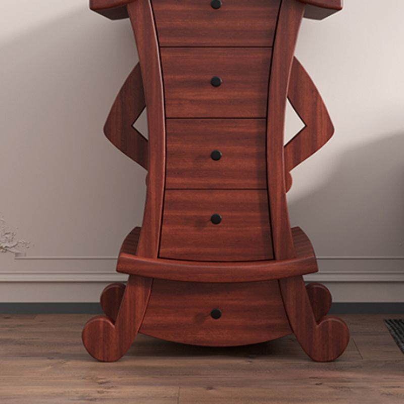 Contemporary Vertical Lingerie Chest Wood Storage Bachelor Chest for Home