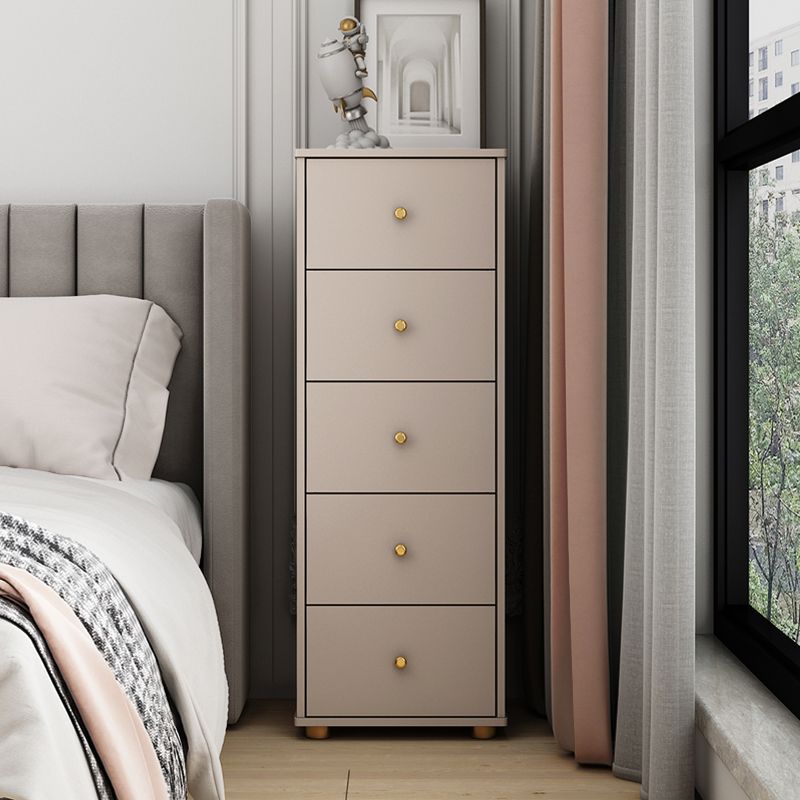 Modern Rectangle Side Cabinet Wood Knobs Storage Cabinet with Drawer