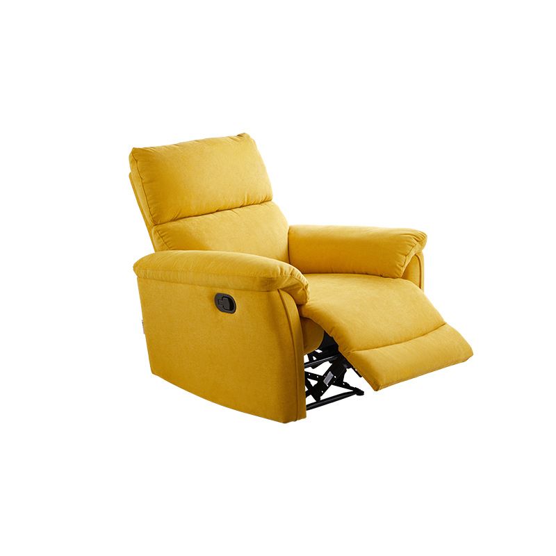 Modern Manual-Handle Recliner Chair Solid Color Standard Recliner with Footrest