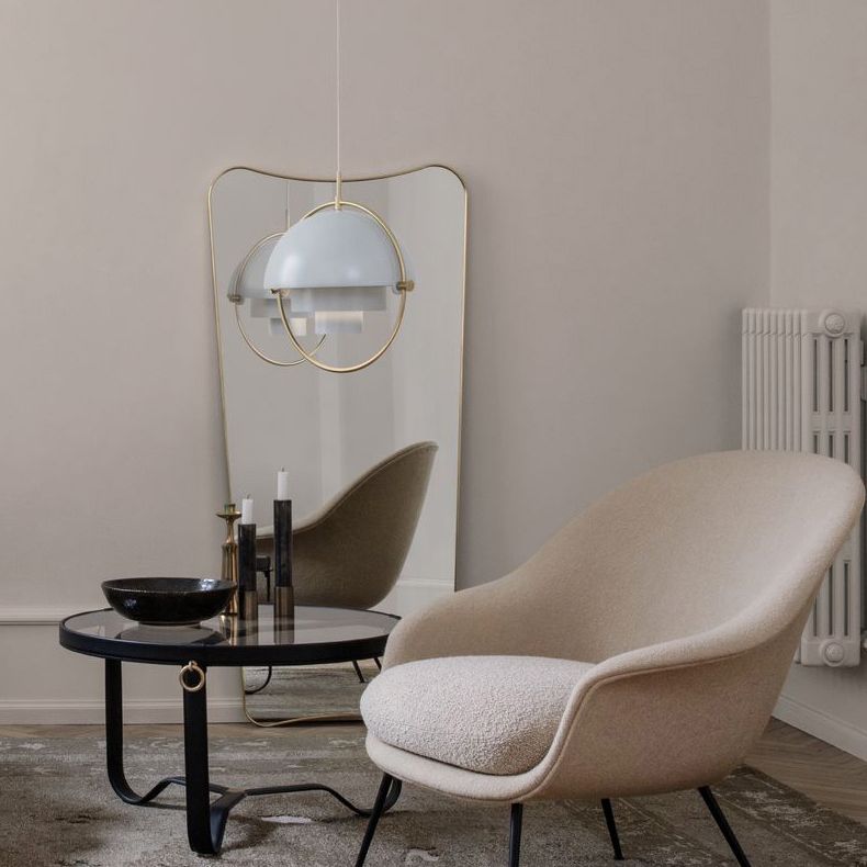 Contemporary Shaded Hanging Light Fixture Metal Living Room Ceiling Pendant Light