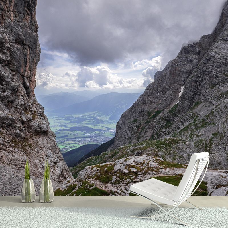 Mountain Wall Mural Wallpaper Modern Style Mildew Resistant for Dining Room