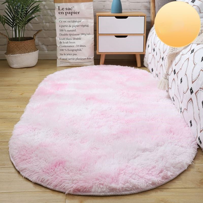 Tapis de couleur en polyester en peluche élégant tapis de soins faciles pour le salon