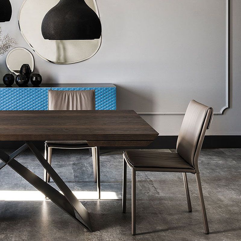 Modern Chairs Dining Armless Chair with Metal Legs for Kitchen