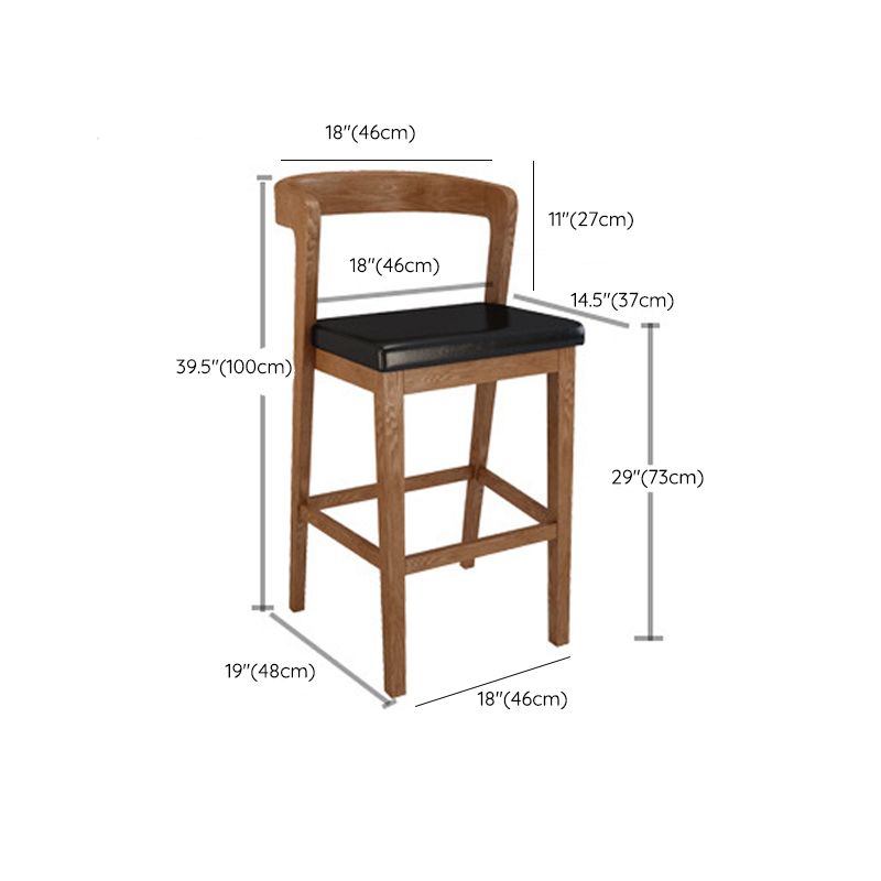 Industrial Wooden Counter Height Stools Bar Footrest Stool for Indoor