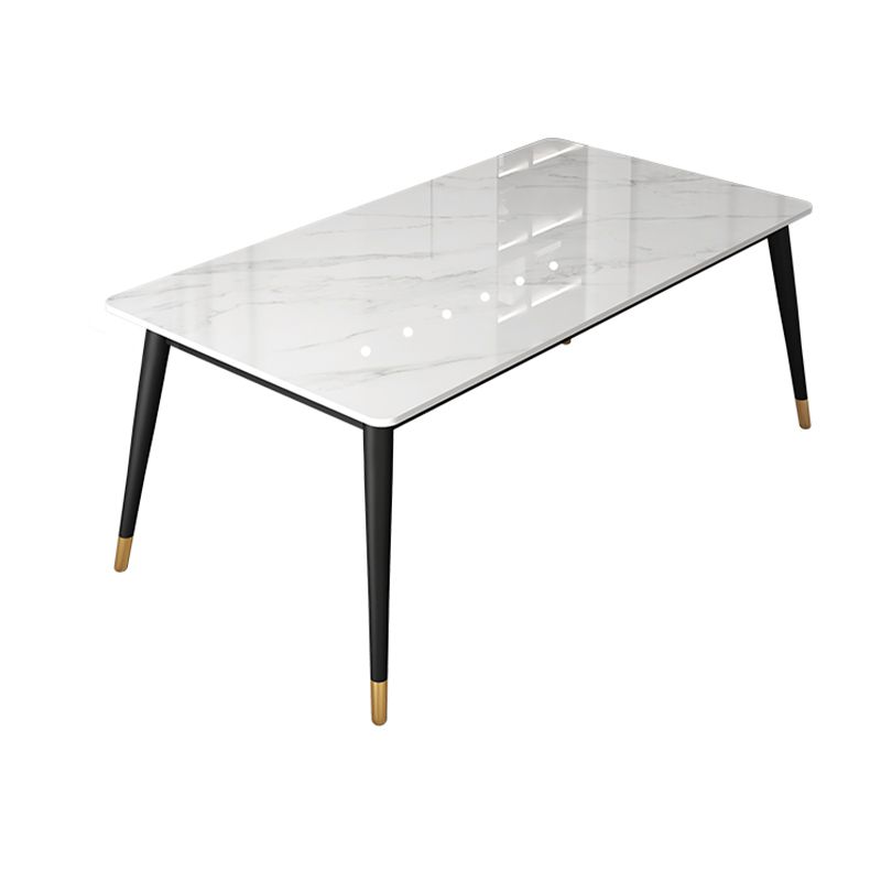 Modern 1/5/6/7 Pieces Dining Set Sintered Stone Dining Table Set with Leather Chairs