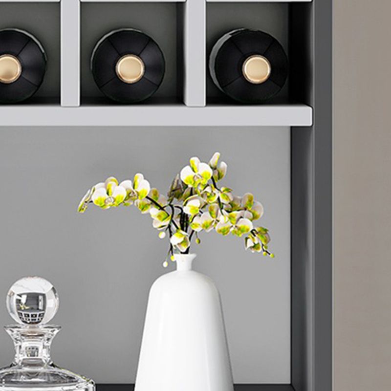 Fixed Rectangle Bar Table Set 1/2/3/5 Pcs Upholstered Stools and Bar Table with Wine Rack