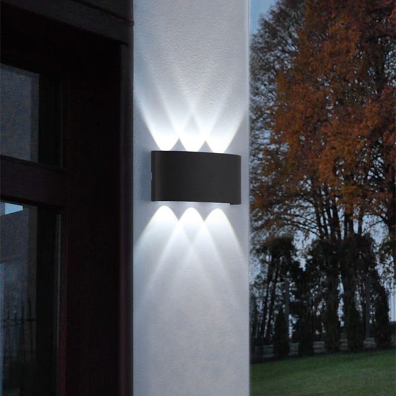 Multi Lights Rectangular Wall Washer Sconce Modern Style Metal Wall Lighting