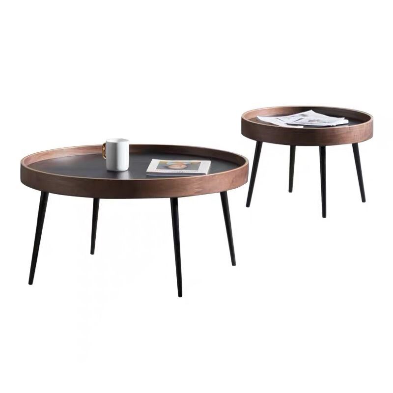 Contemporary Coffee Table 4 Legs Round Coffee Cocktail Table